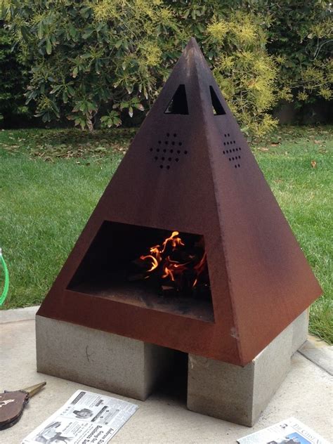 steel firebox for outdoor fireplace